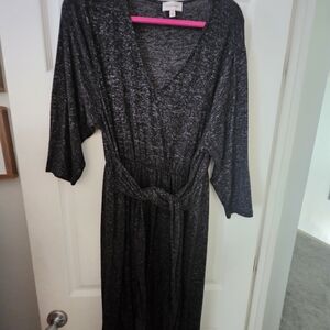 Women's Black V-Neck Sleepwear